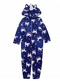Пижама-кигуруми для девочки Фламинго Единороги синяя 779-910