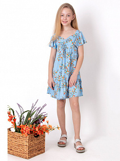 Сукня для дівчинки Mevis Квіточки блакитна 4544-01 - ціна