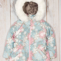 Зимняя куртка для девочки Модный карапуз Снежинка розовая 829 - ціна