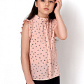 Блузка з коротким рукавом для дівчинки Mevis персикова 3400-04 - ціна