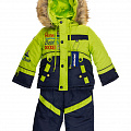 Комбінезон зимовий роздільний для хлопчика (куртка + штани) Kozachok Boat салатовий з синім - ціна