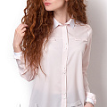 Блузка с длинным рукавом для девочки Mevis пудра 2489-02 - ціна