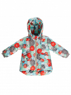 Куртка зимняя для девочки Одягайко Снежинки бирюза 20267 - ціна