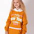 Тепла кофта-худі для дівчинки Mevis помаранчева 3574-03 - ціна