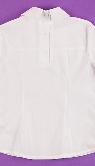 Блузка шкільна з мереживом SUZIE Емма біла СЧ-12713 - фото