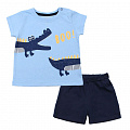 Літній комплект футболка і шорти для хлопчика Фламінго Крокодил блакитний 571-110 - ціна