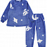 Тепла піжама вельсофт Фламінго синій 855-910 - ціна