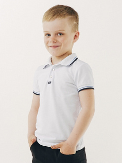 Поло с коротким рукавом для мальчика SMIL белое 114659/114660/114661 - ціна