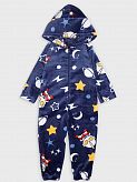 Пижама-кигуруми детская Фламинго Космонавты темно-синяя 779-910