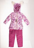 Комбинезон раздельный зимний (куртка+штаны) Одягайко Цветы сиреневый 20264+01262