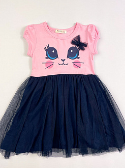 Плаття для дівчинки Кішечка рожеве 10676 - ціна