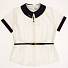 Блузка з коротким рукавом для дівчинки MEVIS молочна ba56 - ціна