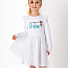 Трикотажне плаття для дівчаток Mevis біле 3845-03 - ціна
