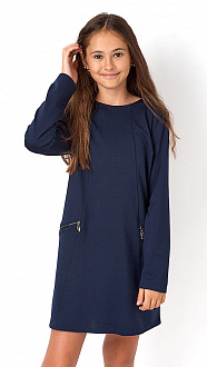 Трикотажна сукня для дівчинки Mevis синя 3126-01 - ціна
