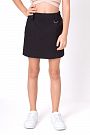 Коттоновая юбка-карго для девочки Mevis черная 4957-02
