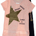 Комплект футболка та бриджі Breeze Зірка персиковий 12113 - ціна