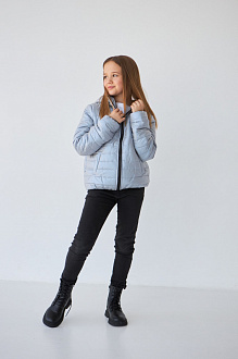 Демісезонна куртка для дівчинки Tair Kids срібло 776 - світлина