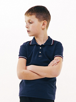 Поло с коротким рукавом для мальчика SMIL темно-синее 114659/114660/114661 - ціна