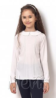 Блузка шифоновая для девочки Mevis молочная 2108-01 - ціна