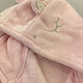 Теплий вельсофт халат для дівчинки Фламінго Бегемотик рожевий 789-900 - світлина