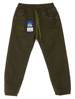Утеплені брюки на махру для хлопчика Hiwro темно-зелені 711 - ціна