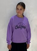 Стильный свитшот для девочки California фиолетовый 0804