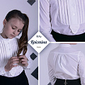 Блузка з довгим рукавом для дівчинки B.Fly Христина біла - фото