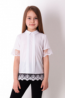Блузка для дівчинки Mevis біла 3716-01 - ціна