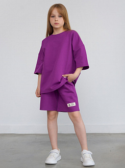 Костюм футболка та шорти для дівчинки Hart фіолетовий 1198 - ціна