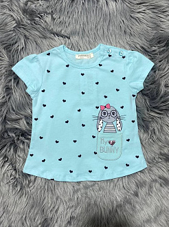 Комплект футболка та бриджі для дівчинки Breeze Зайчик голубой 14115 - розміри