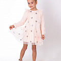 Ошатне плаття для дівчинки Mevis Міккі світло-персикове 4054-02 - ціна