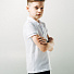 Футболка-поло з коротким рукавом для хлопчика SMIL біла 114592 - світлина