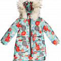Куртка зимняя для девочки Одягайко Снежинки бирюза 20260 - ціна