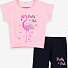 Комплект футболка і шорти для дівчинки Breeze Фламінго персиковий 15160 - ціна