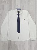 Рубашка с галстуком обманкой для мальчика Cegisa белая 8113 