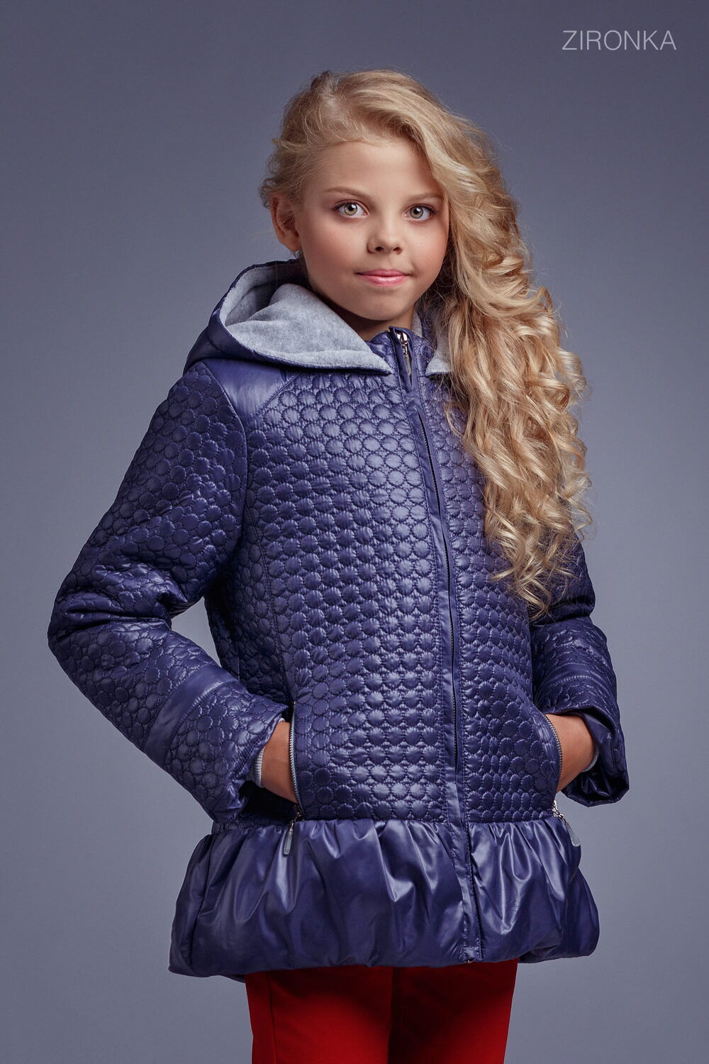 Куртка для девочки Zironka синяя 2050-3 - цена