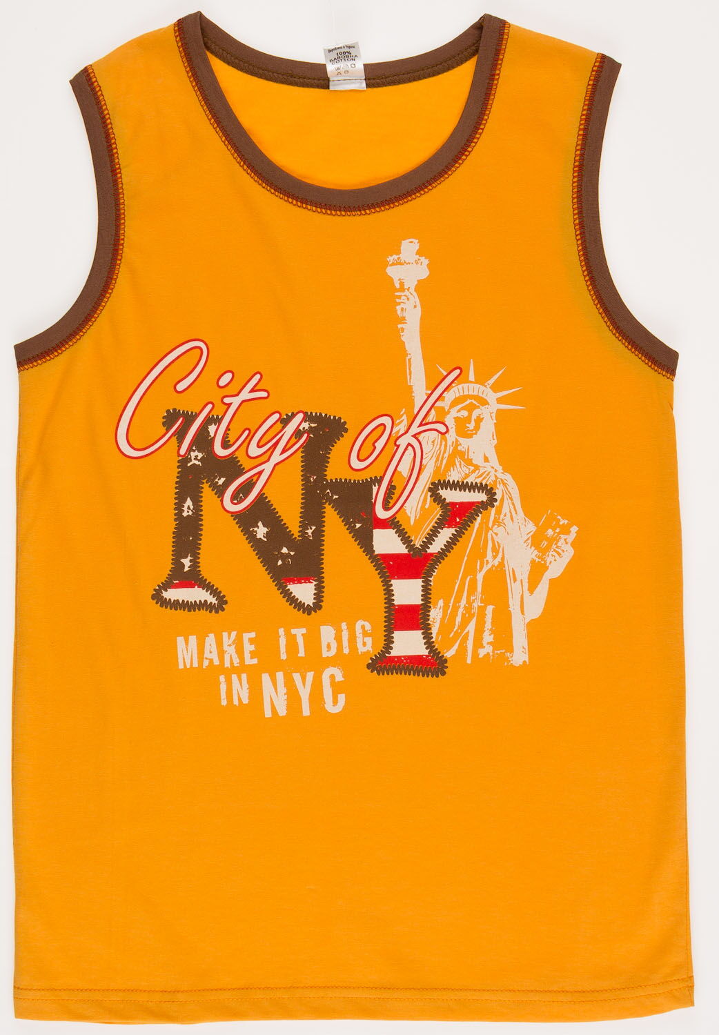 Майка для мальчика  Valeri tex оранжевая 1818-55-232 - фото