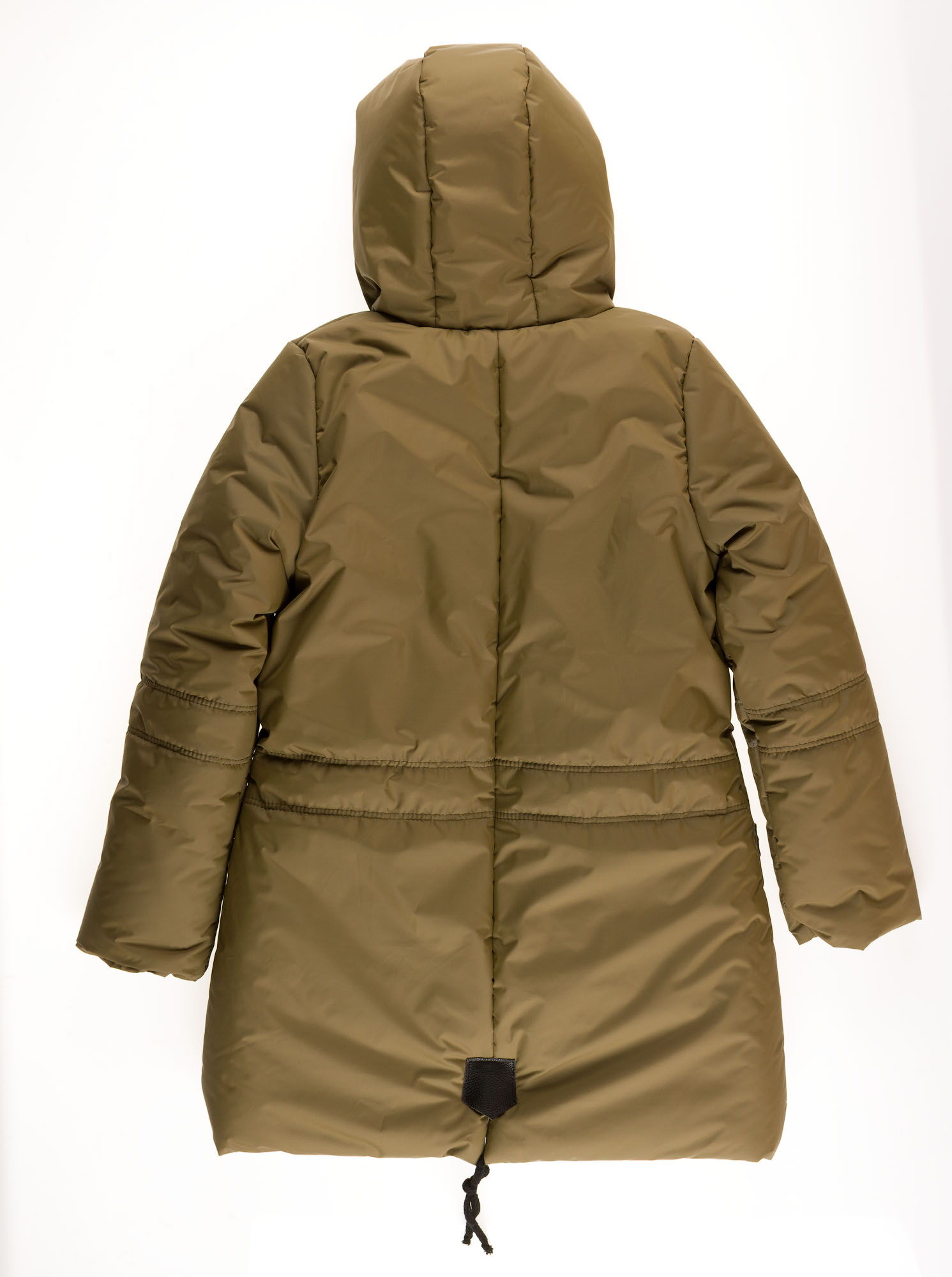Куртка зимняя для девочки Одягайко хаки 20089 - фотография