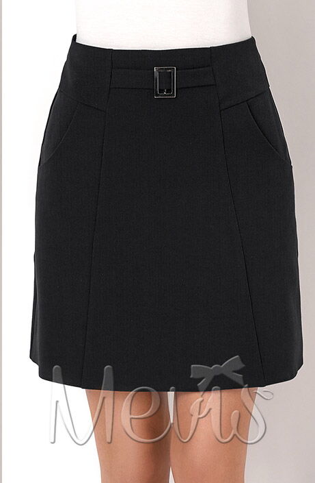 Школьная юбка для девочки Mevis черная 2841-02 - фото