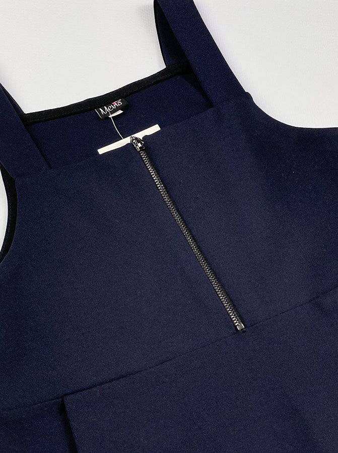 Школьный сарафан для девочки Mevis синий 3635-01 - картинка