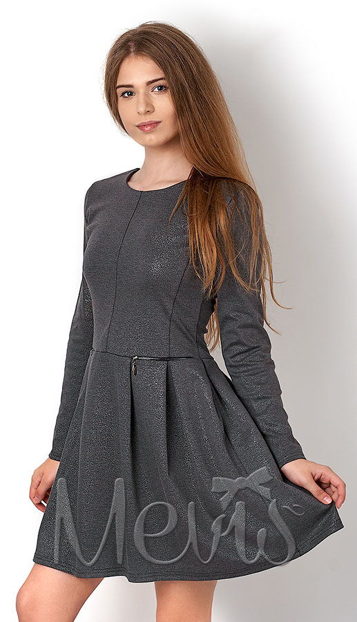 Платье для девочки-подростка Mevis серое 2905-01 - цена