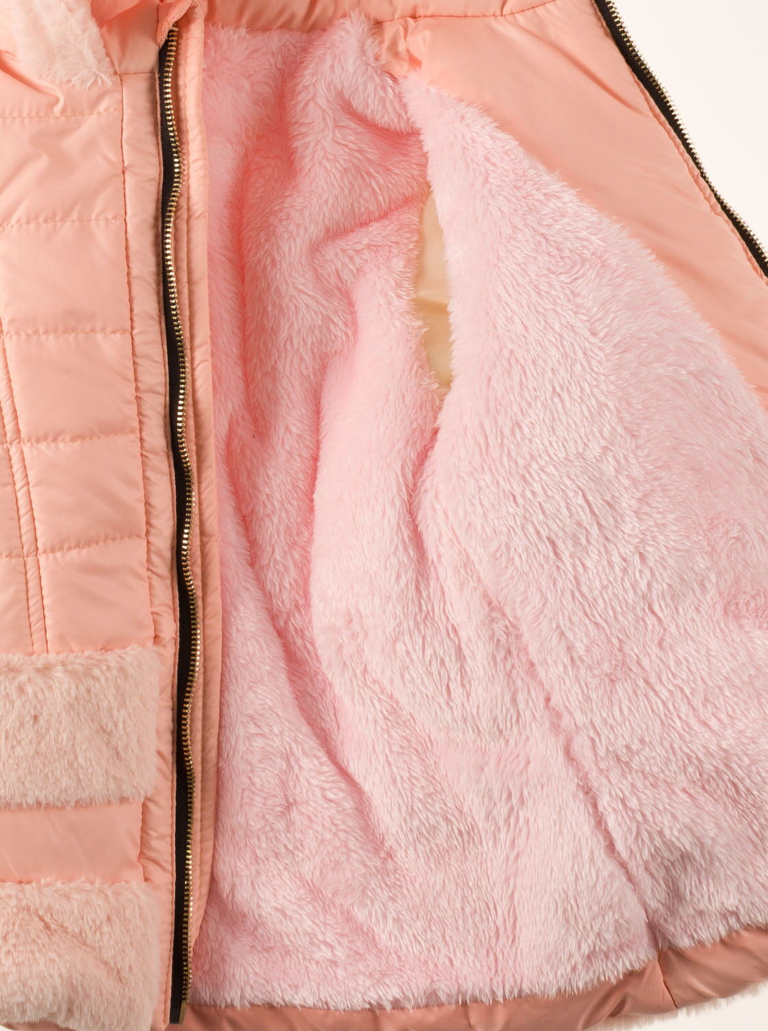 Куртка зимняя для девочки Одягайко пудра 20017О - фотография