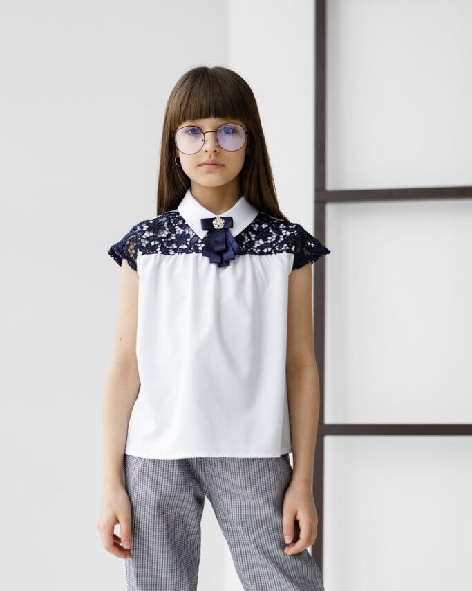 Блузка для девочки Tair kids белая 7946 - цена