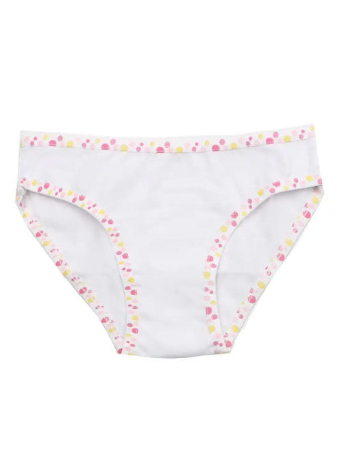 Трусики для девочки Фламинго белые кантик 289-412 - цена