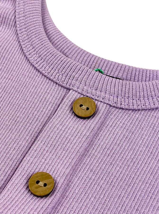 Трикотажная майка в рубчик для девочки Cuties сиреневая 2097 - фото