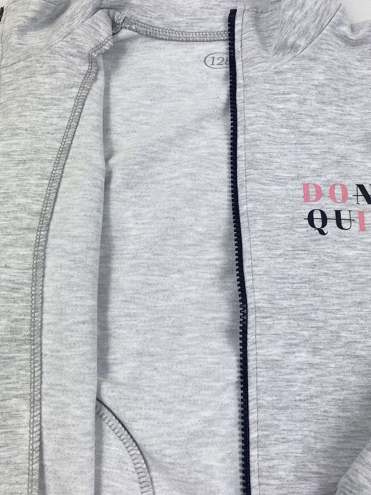 Спортивный костюм для девочки Фламинго Don't Quit серый меланж 751-326 - картинка
