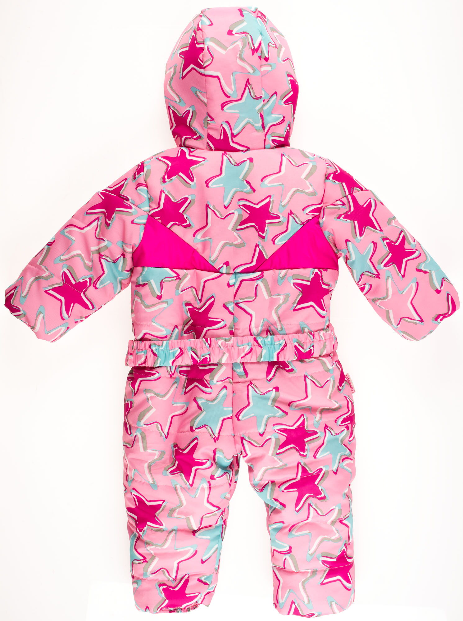 Комбинезон зимний сдельный для девочки Одягайко Звезды розовый 3186О - фото