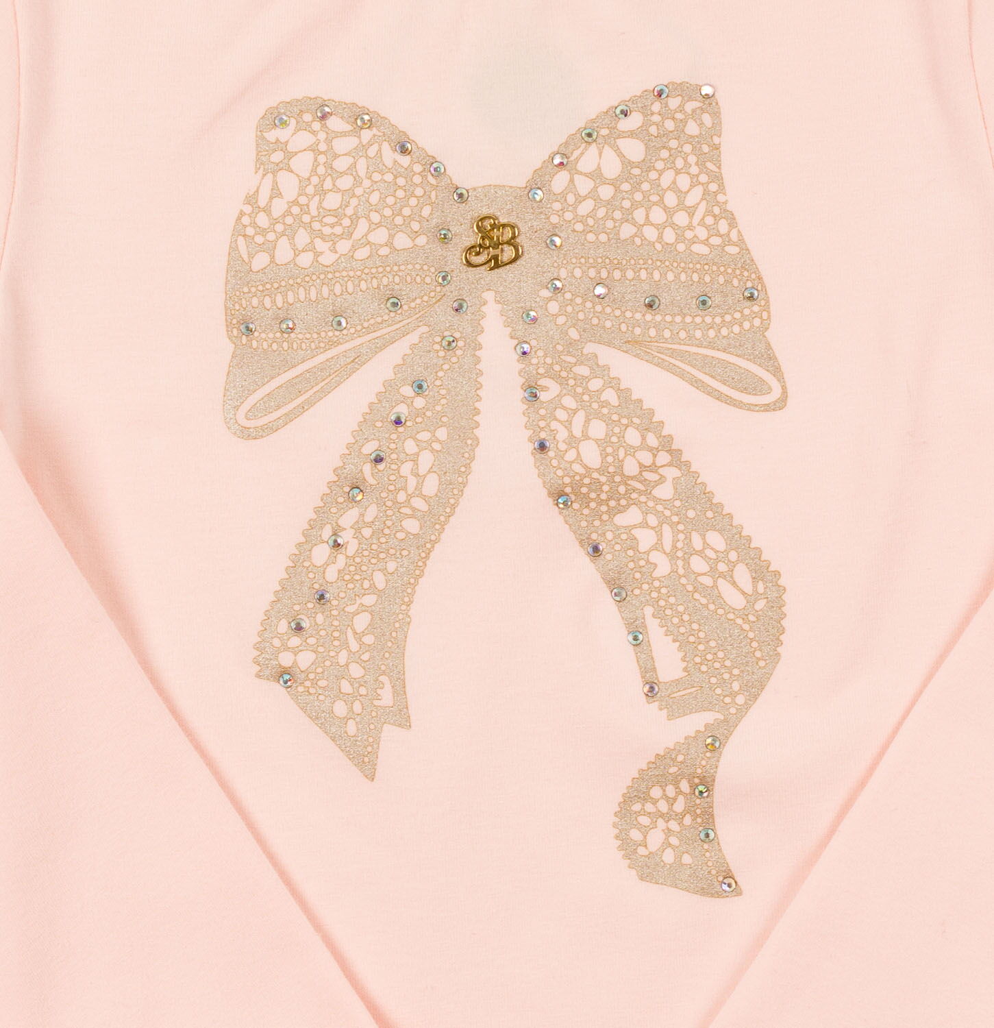 Блузка для девочки SMIL Бант розовый персик 114483 - фото
