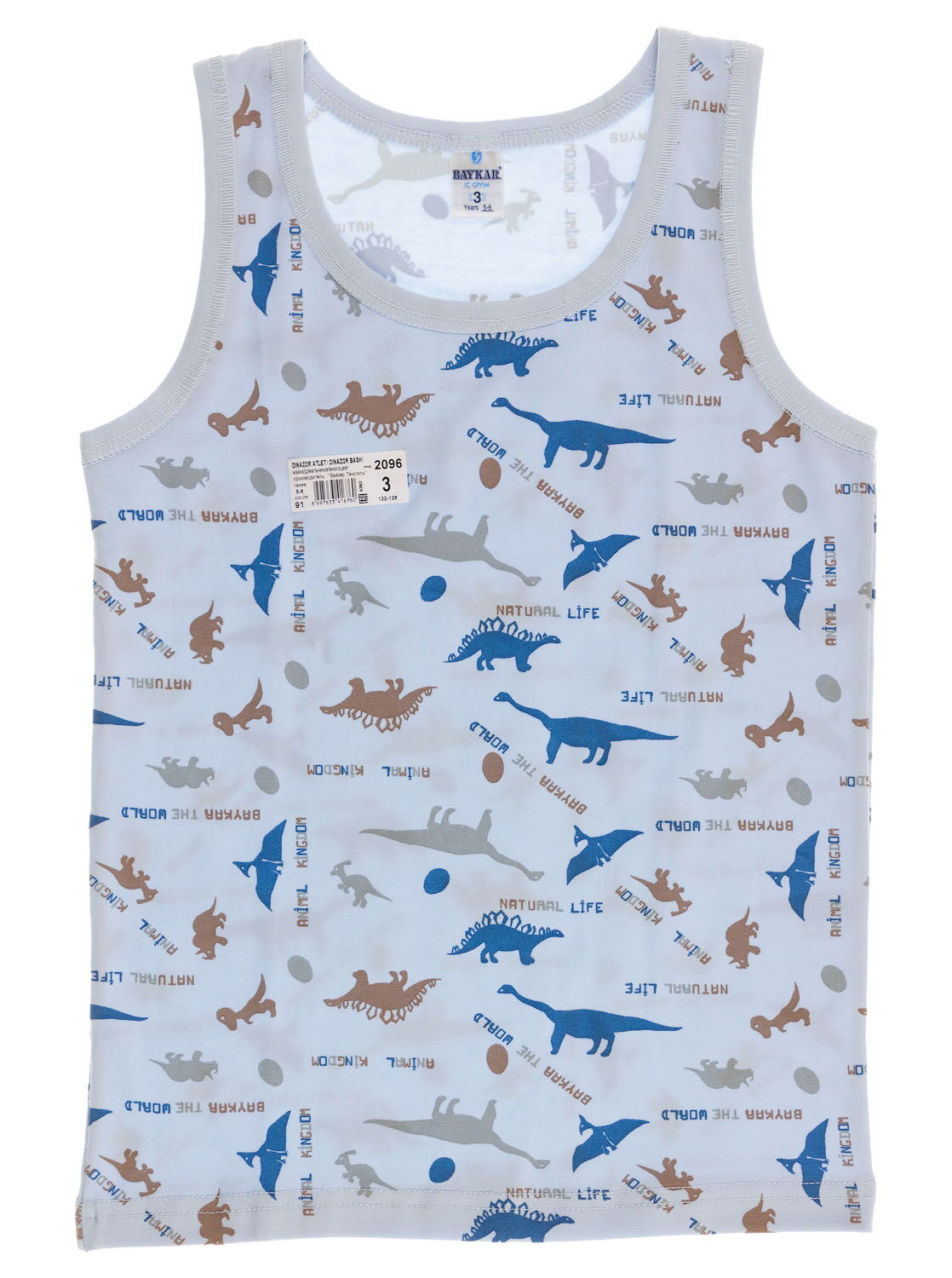 Майка для мальчика BAYKAR Динозавры голубая 2096 - цена