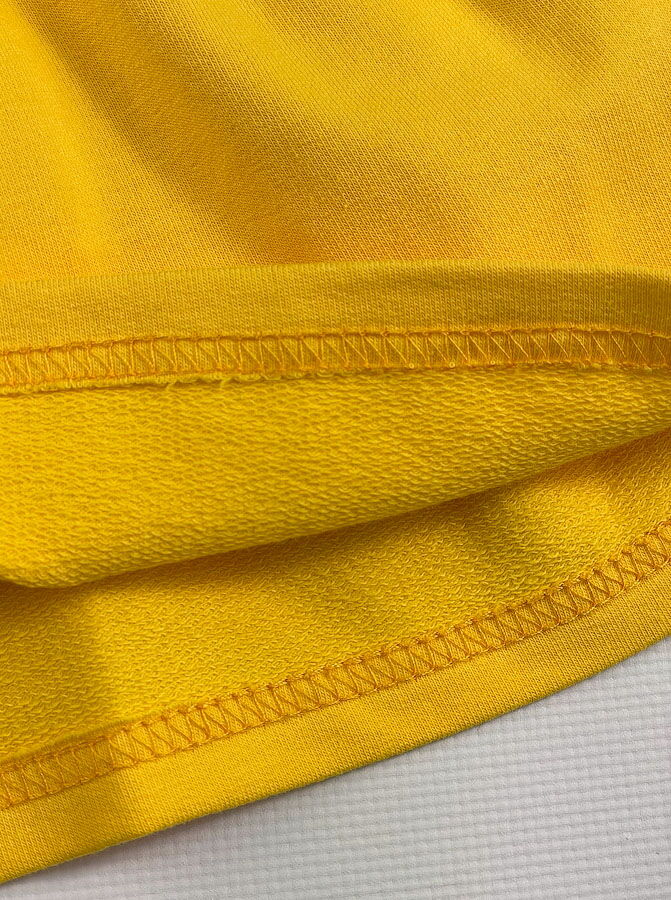 Трикотажное платье для девочки Mevis Единорог желтое 4301-03 - размеры